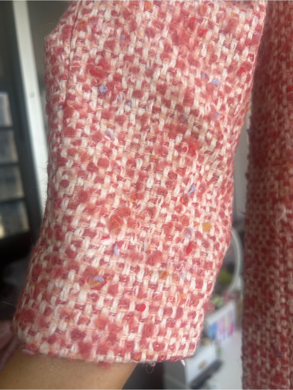 J. Crew Pink Tweed Double-Breasted Pea Coat - Picture 3 of 5